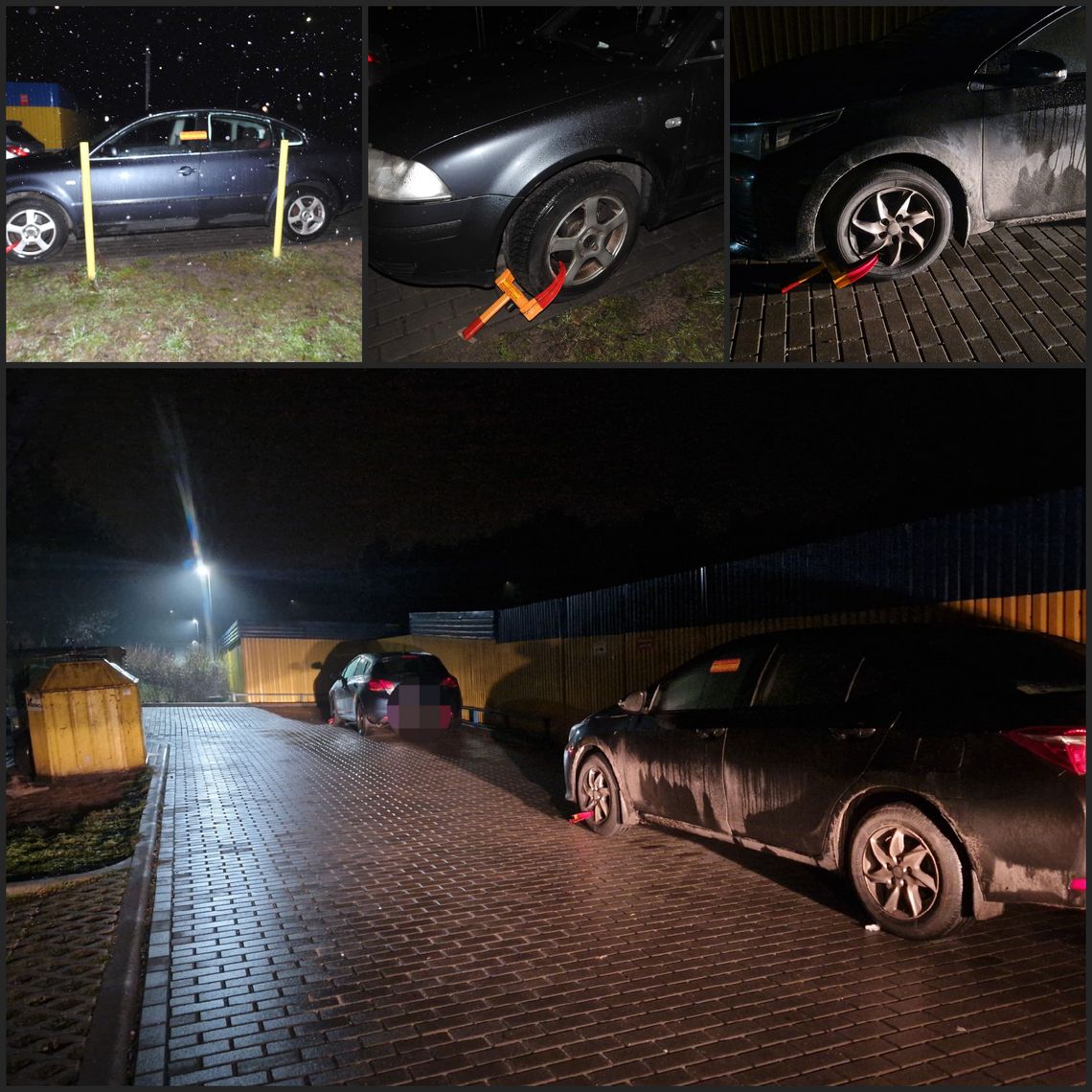 Kilka pojazdów z blokadami kół w wigilijny wieczór. Straż Miejska zareagowała na zgłoszenie mieszkańca Kilka pojazdów z blokadami kół w wigilijny wieczór. Straż Miejska zareagowała na zgłoszenie mieszkańca