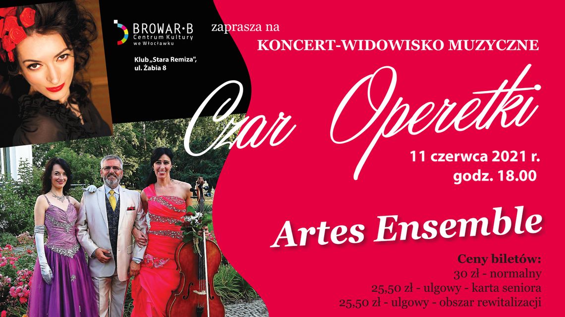 Koncert zespołu Artes Ensemble zatytułowany „Czar operetki” w Starej Remizie