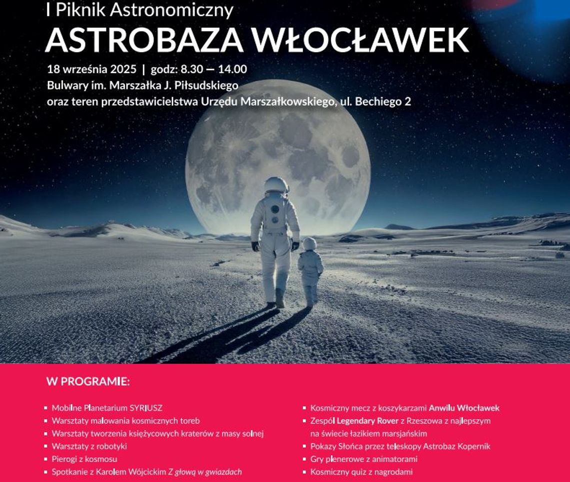 Kosmiczny mecz z koszykarzami Anwilu, pokazy słońca przez teleskopy i wiele innych