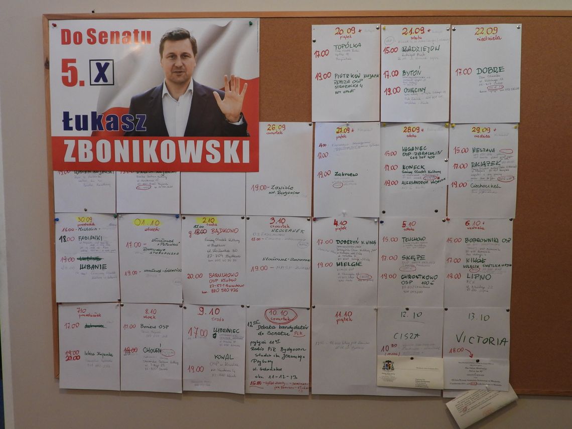 Ł. Zbonikowski podsumował kampanię. Odbył 44 spotkania w 21 dni
