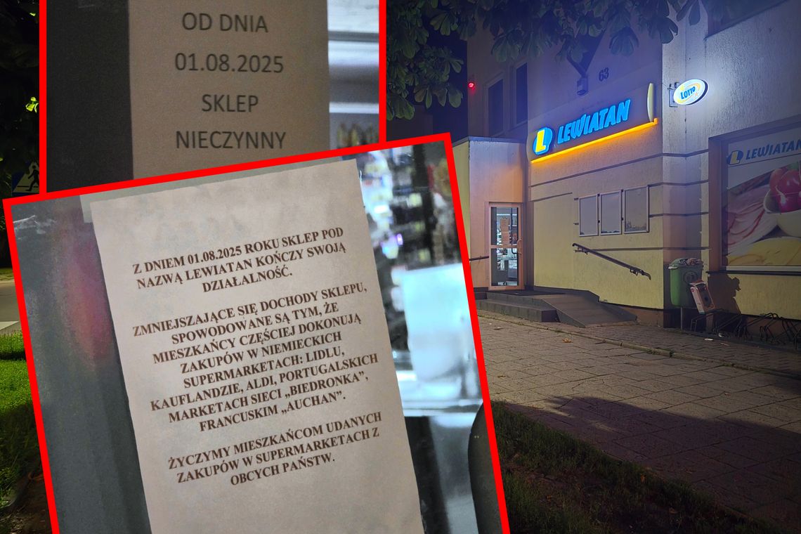 Lewiatan przy ul. Długiej zamknięty na stałe. Właściciele zostawili na drzwiach gorzkie słowa Lewiatan przy ul. Długiej zamknięty na stałe. Właściciele zostawili na drzwiach gorzkie słowa