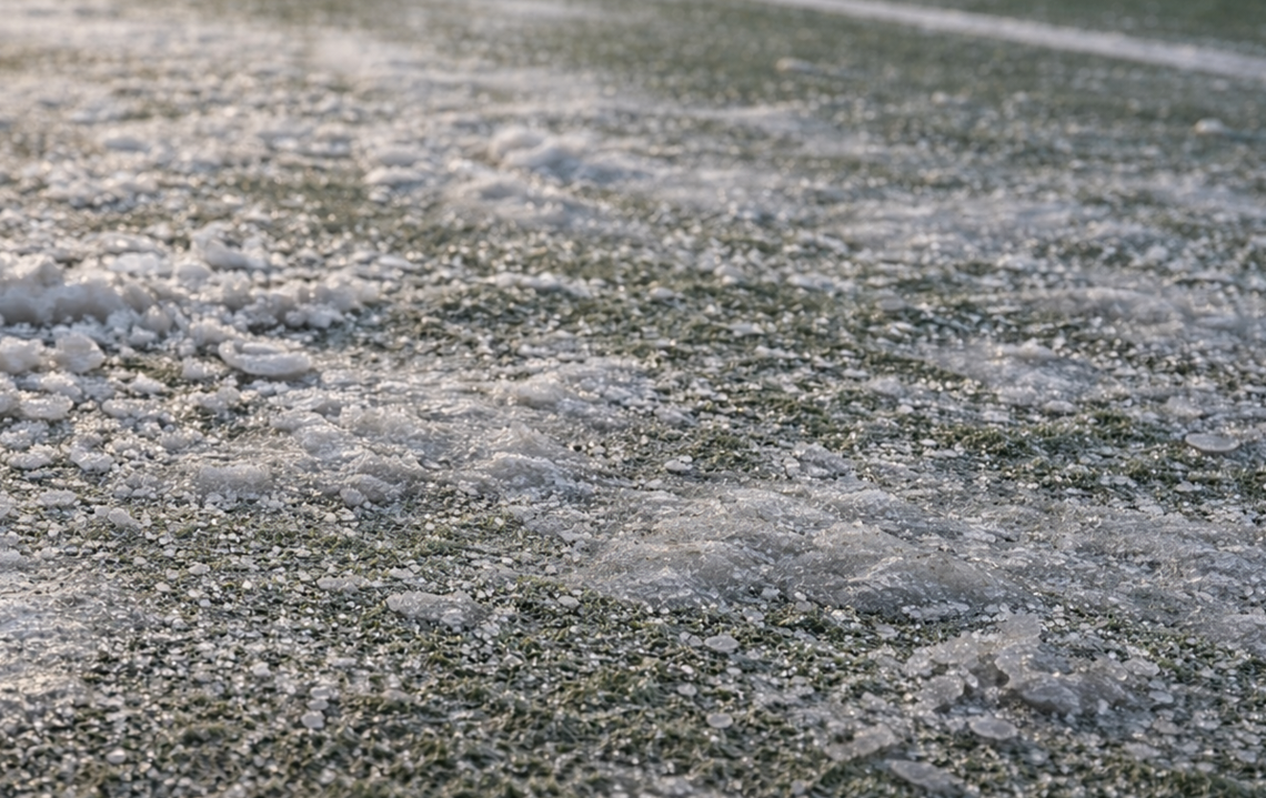 Lód zamiast murawy. Odwołany sparing na boisku OSiR we Włocławku Lód zamiast murawy. Odwołany sparing na boisku OSiR we Włocławku