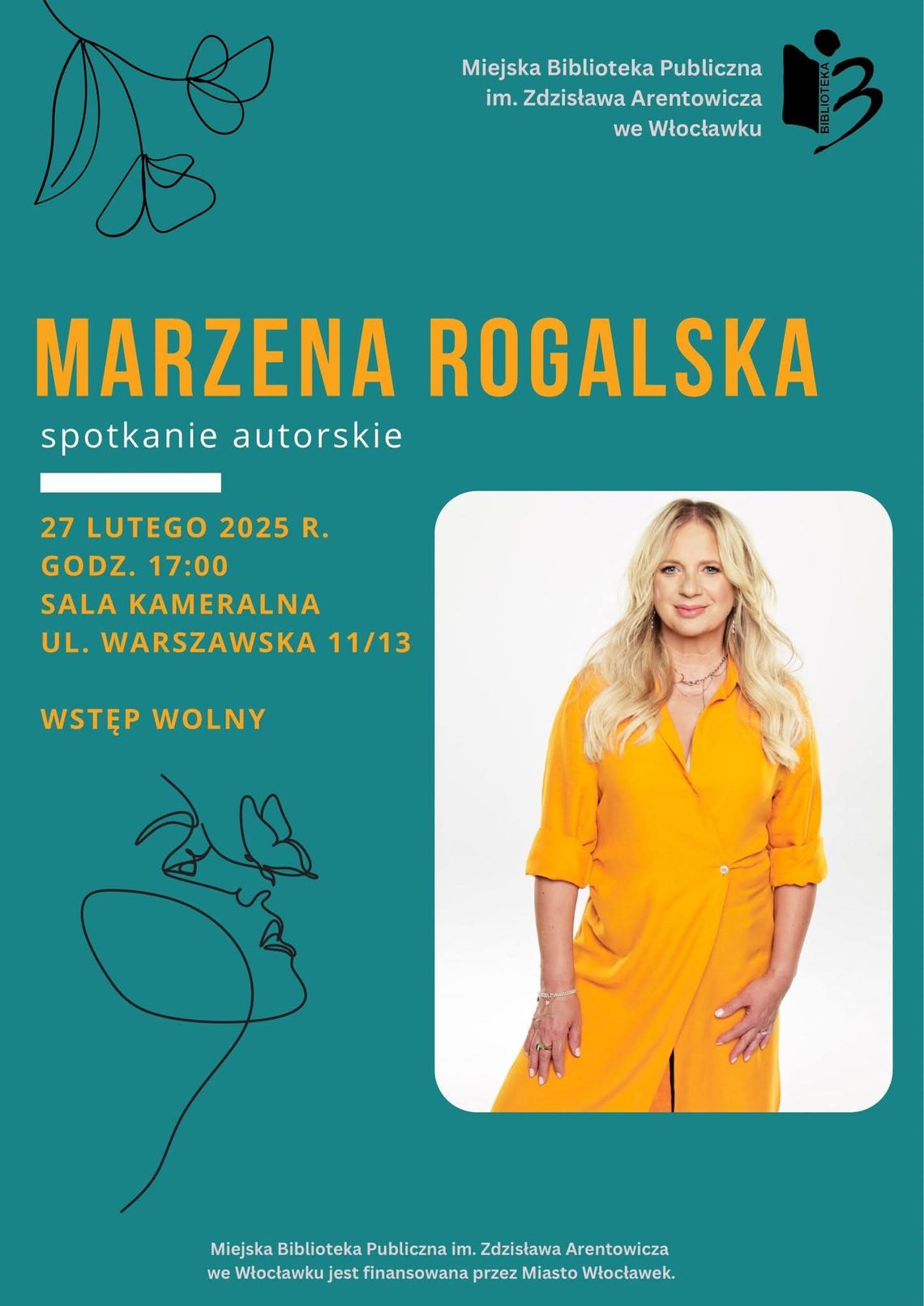 Marzena Rogalska gościem biblioteki – spotkanie autorskie już w lutym