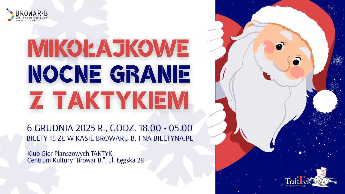 Mikołajkowe nocne granie w „Taktyku”. Planszówki do samego świtu!