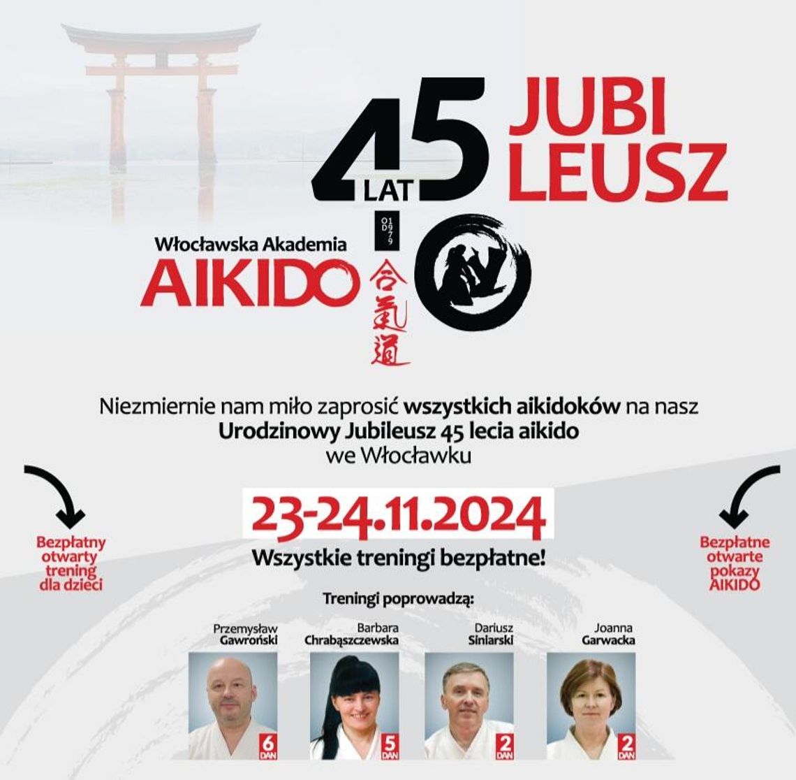Mistrzowie Aikido zjadą do Włocławka, można będzie z nimi potrenować!