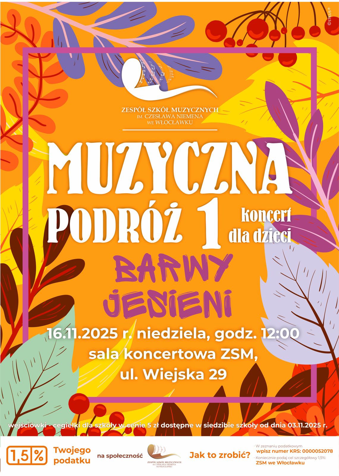 „Muzyczna podróż 1 – Barwy jesieni” w Zespole Szkół Muzycznych „Muzyczna podróż 1 – Barwy jesieni” w Zespole Szkół Muzycznych