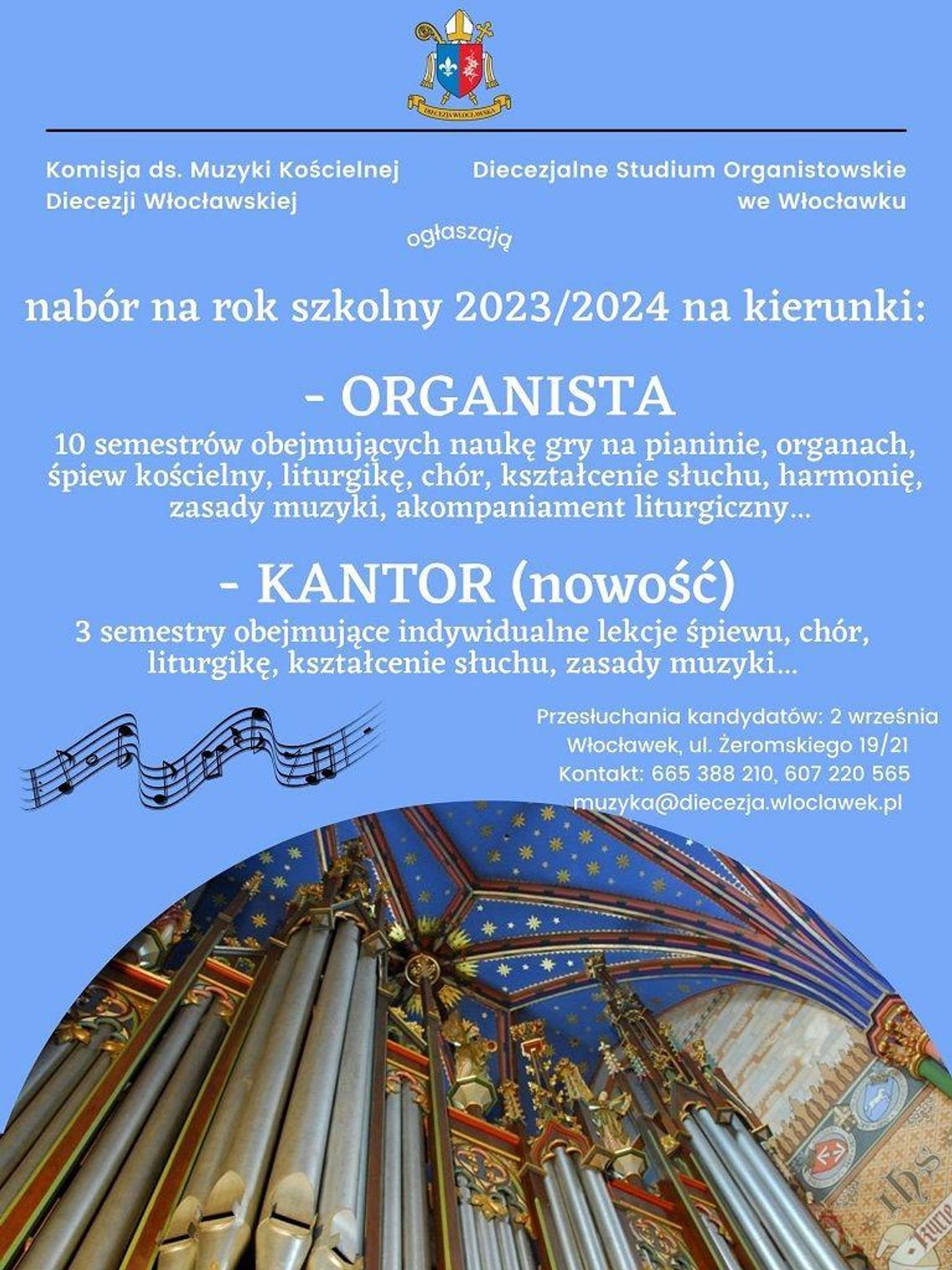 Chcesz zostać organistą lub kantorem? We Włocławku odbędą się przesłuchania