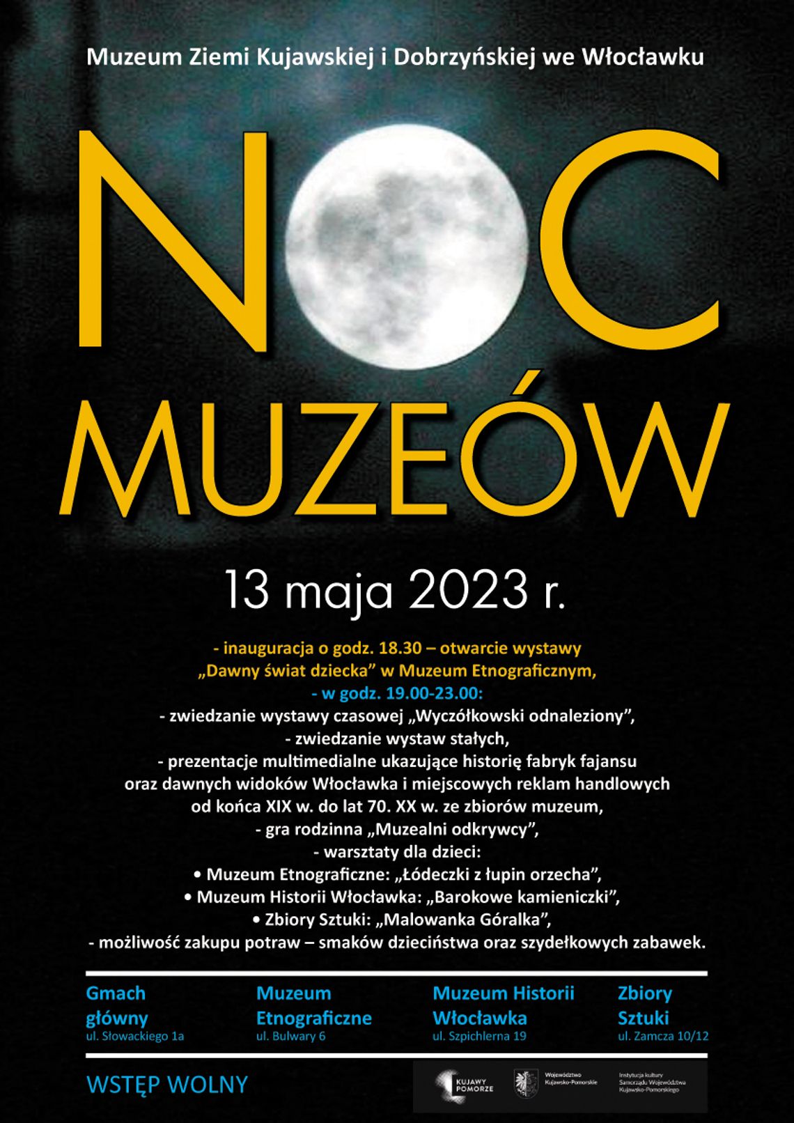 Noc Muzeów we Włocławku już 13 maja. Wstęp wolny i upominki