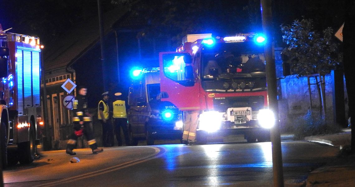 Nocny pożar budynku przy ul. Brzeskiej