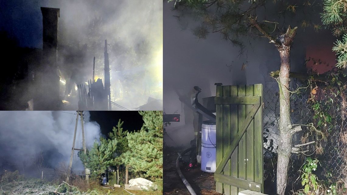 Nocny pożar w gm Fabianki. Spłonął obiekt mieszkalny