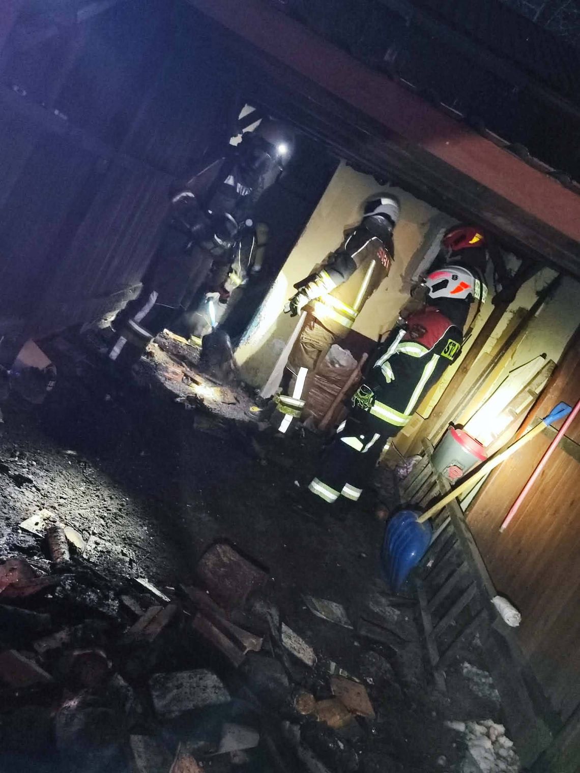 Nocny pożar w Wilczeńcu Fabiańskim. Spłonęła kotłownia