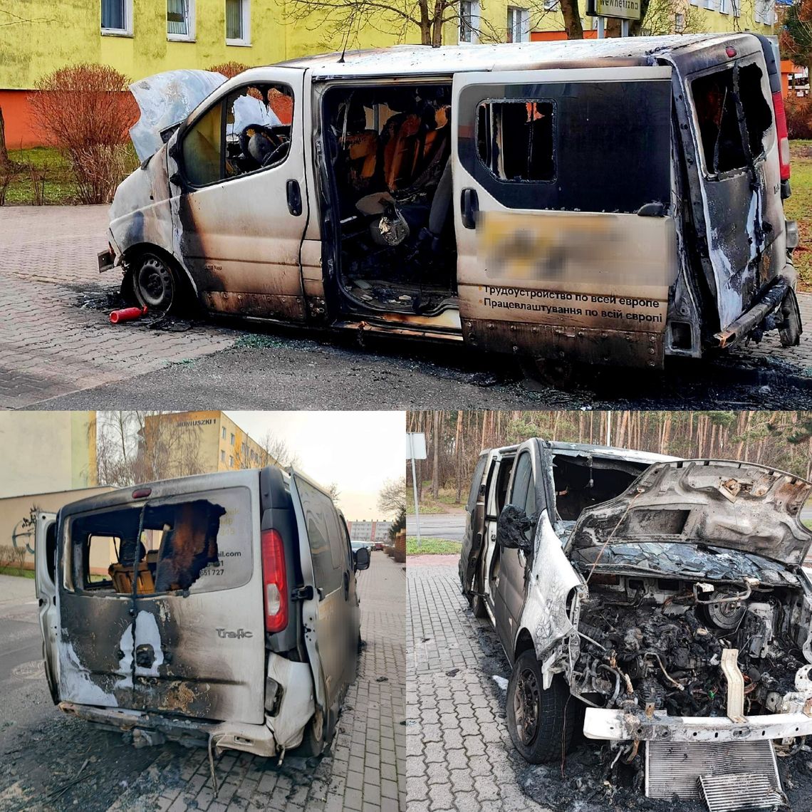 Obywatelowi Ukrainy spalono tej nocy już trzecie auto. Dwa poprzednie podpalono w marcu i wrześniu 2022 roku