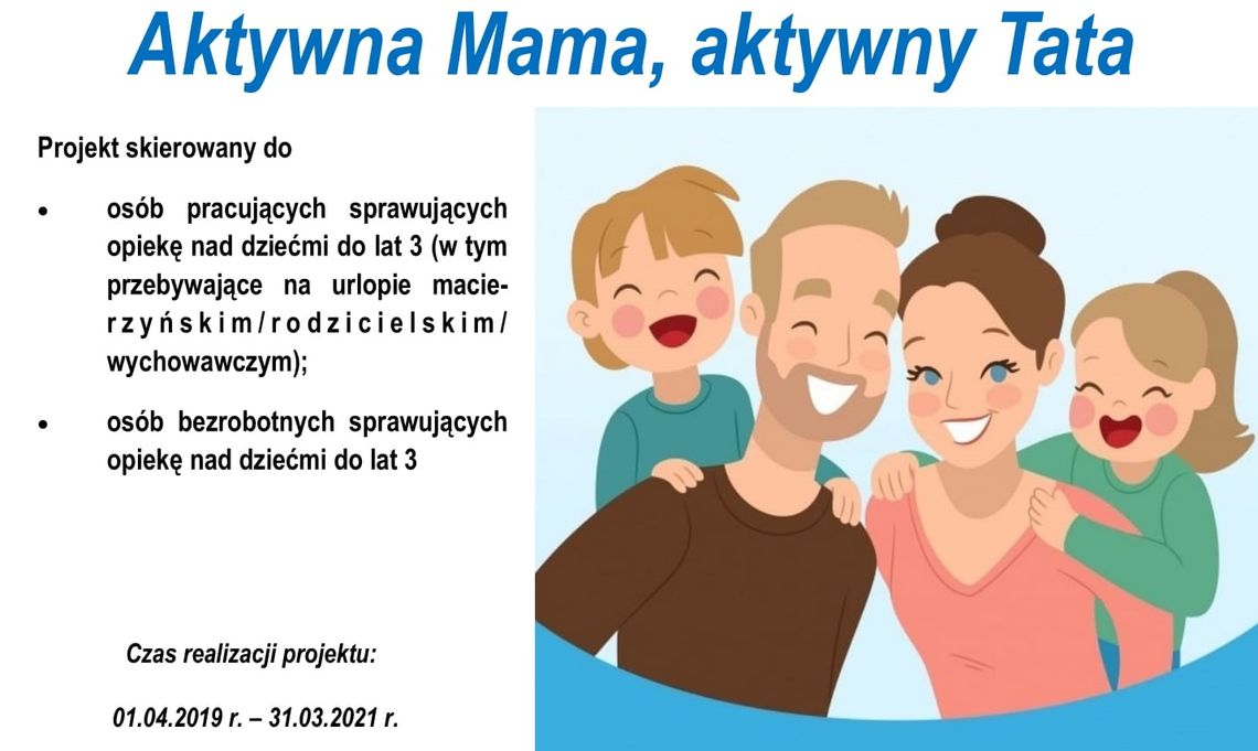 Od jutra drugi nabór do projektu "Aktywna Mama, aktywny Tata"