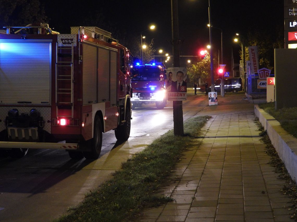 Ogień w zbiorniku gazu na stacji benzynowej przy ul. Okrężnej postawił służby na nogi 