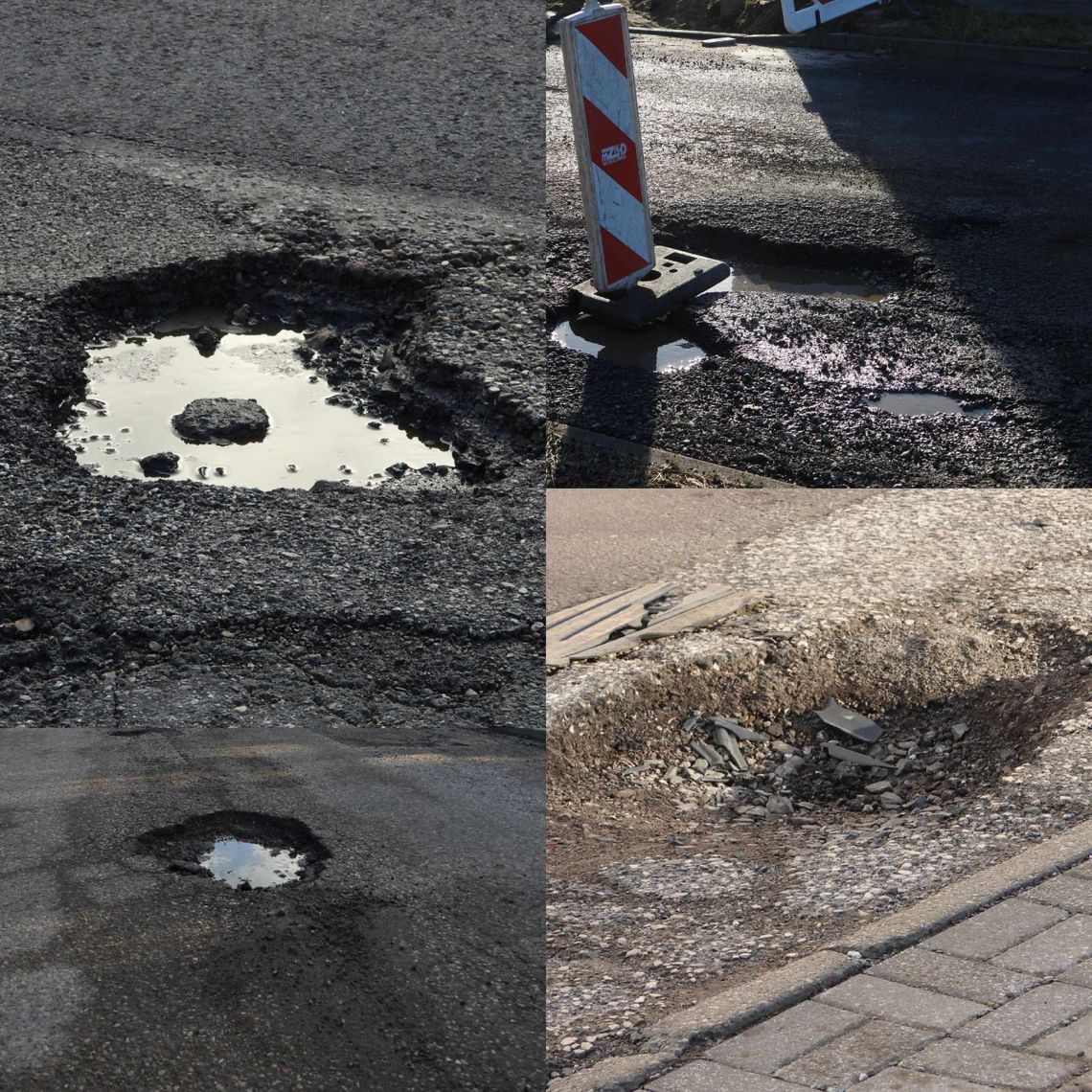 Ogromne dziury na Cygance, Węglowej, Mielęcińskiej, Fredry, Polnej...