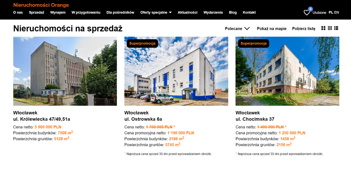 Orange robi promocję na sprzedaż nieruchomości we Włocławku