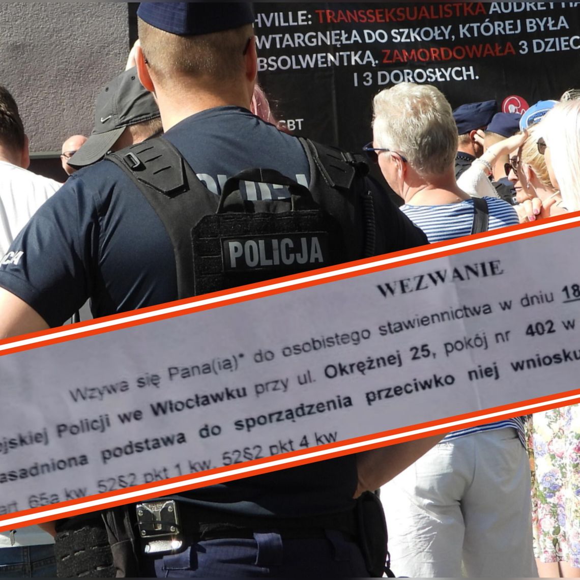 Policja puka do drzwi kontrmanifestantów z Marszu Równości we Włocławku