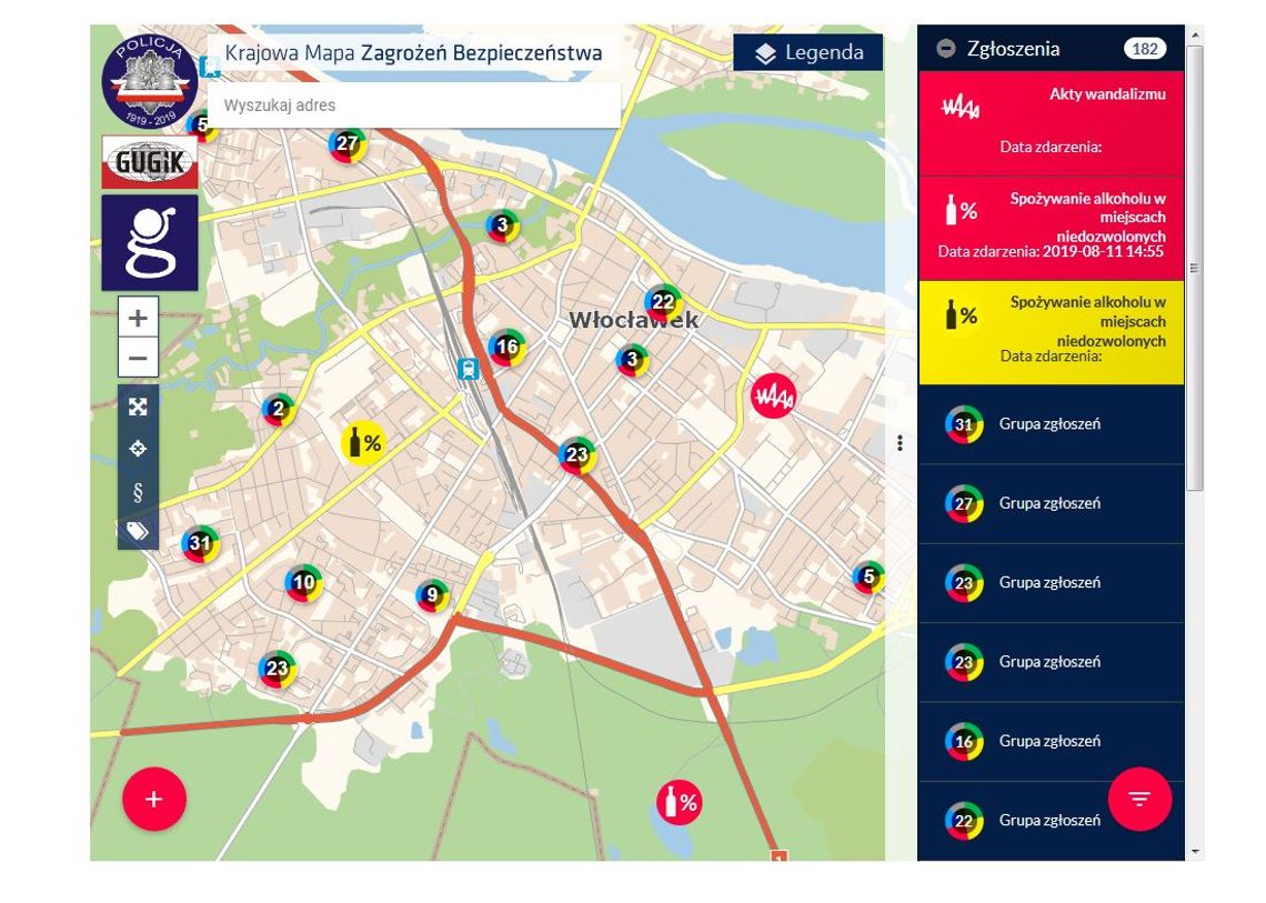 Ponad 50 220 zgłoszeń nanieśli mieszkańcy województwa kujawsko-pomorskiego od początku uruchomienia Krajowej Mapy Zagrożeń Bezpieczeństwa