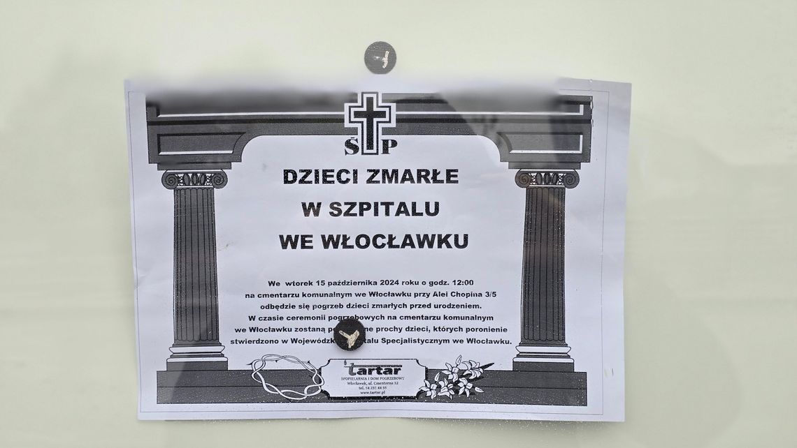 Pogrzeb dzieci zmarłych przed narodzeniem we Włocławku