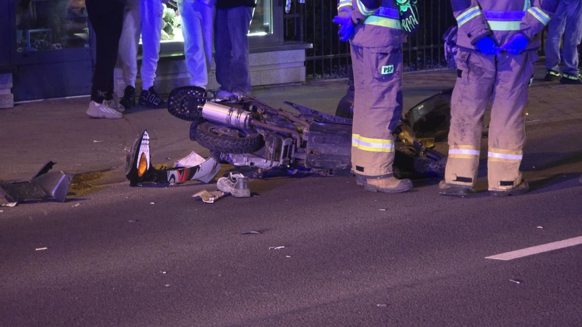 Potrącenie motocyklisty na ul. Stodólnej. Droga nieprzejezdna