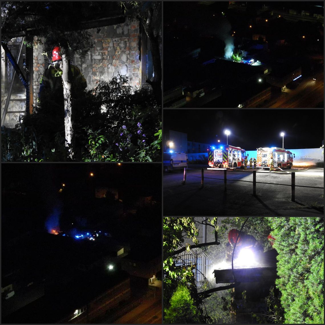 Nocny pożar domku jednorodzinnego przy ul. Wolność Nocny pożar domku jednorodzinnego przy ul. Wolność