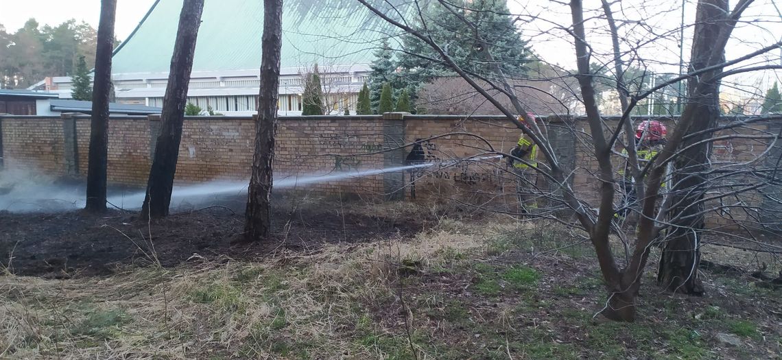 Pożar lasu obok Kościoła św. Józefa