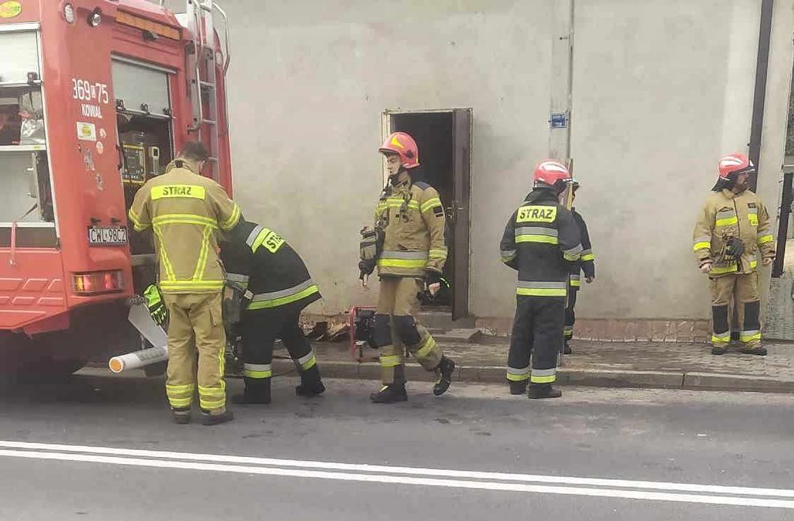 Pożar w kotłowni przy ulicy Kościuszki w Kowalu