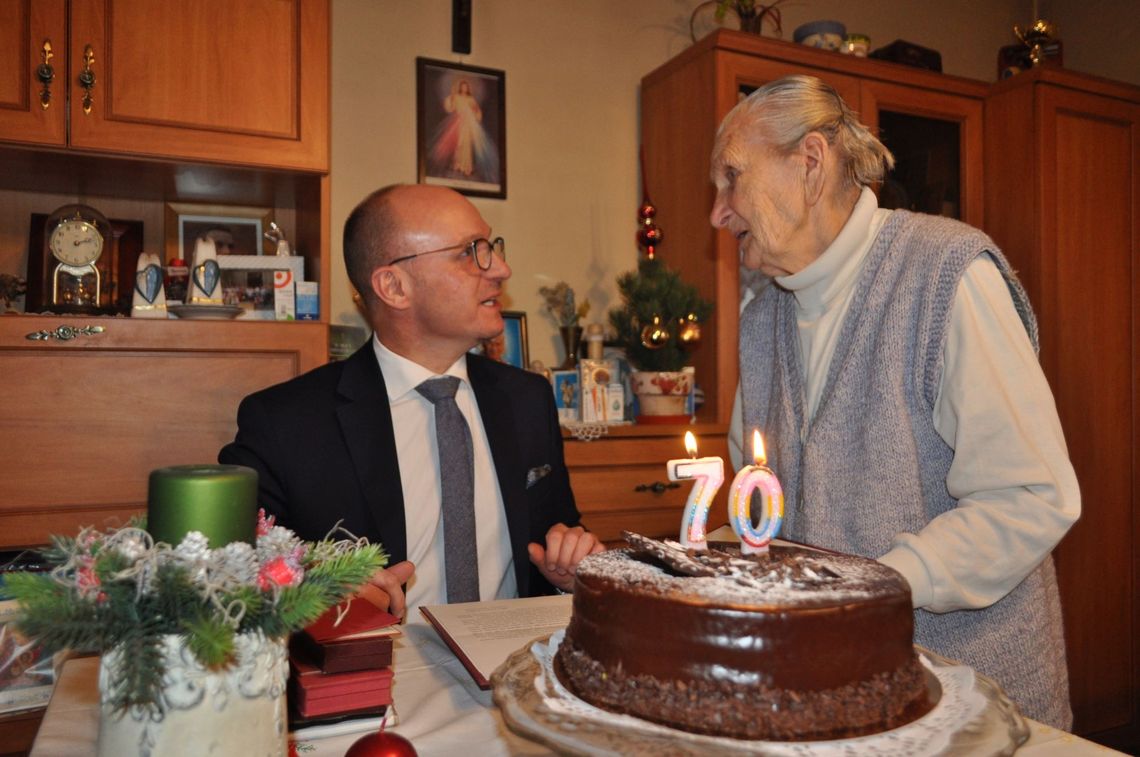 Prezydent gościł u Państwa Stawickich, którzy obchodzą 70 rocznicę ślubu