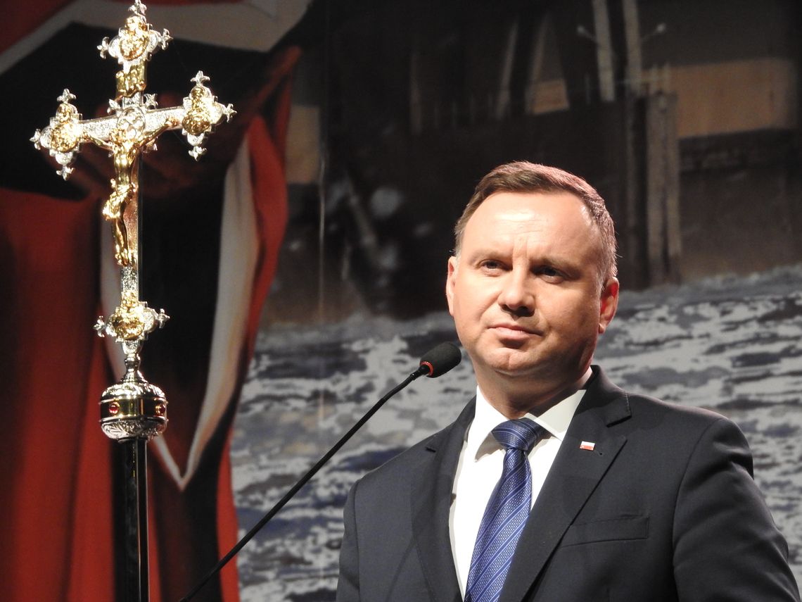 Prezydent RP Andrzej Duda na uroczystościach upamiętniających księdza Jerzego Popiełuszkę