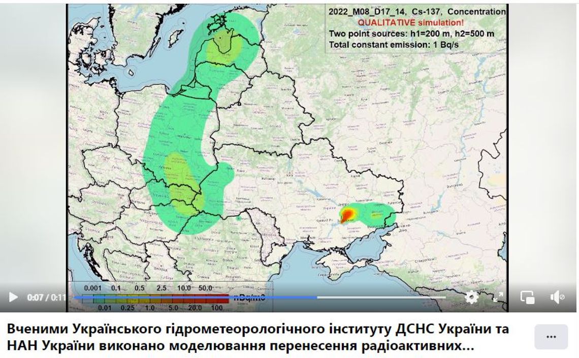 Radioaktywna chmura dotrze do Włocławka, jeżeli dojdzie do wypadku w Zaporoskiej Elektrowni Jądrowej