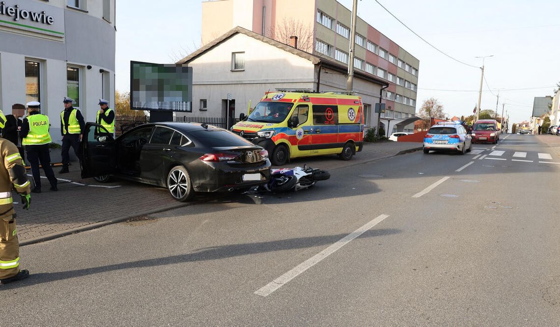 Radziejów: Zderzenie auta z motocyklem