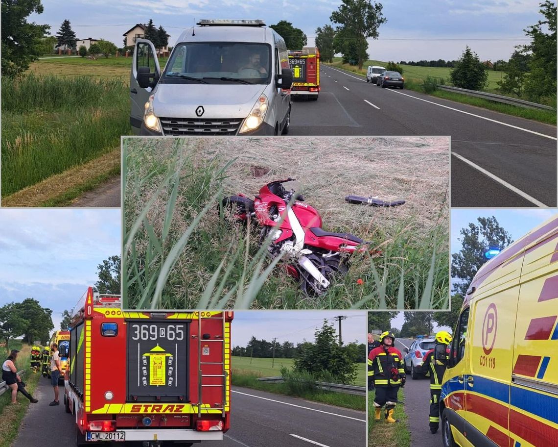 Ratownicy Wodni z Włocławka zareagowali na wypadek motocyklisty. "Nie tylko woda jest ich żywiołem"
