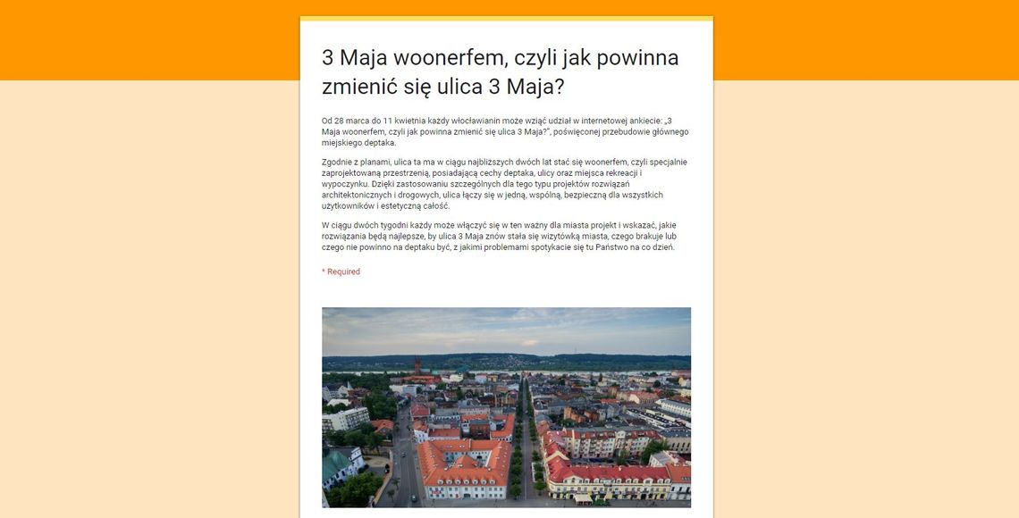 Ratusz pyta o ulicę 3-go Maja. Ankieta dotyczy wprowadzenia zmian