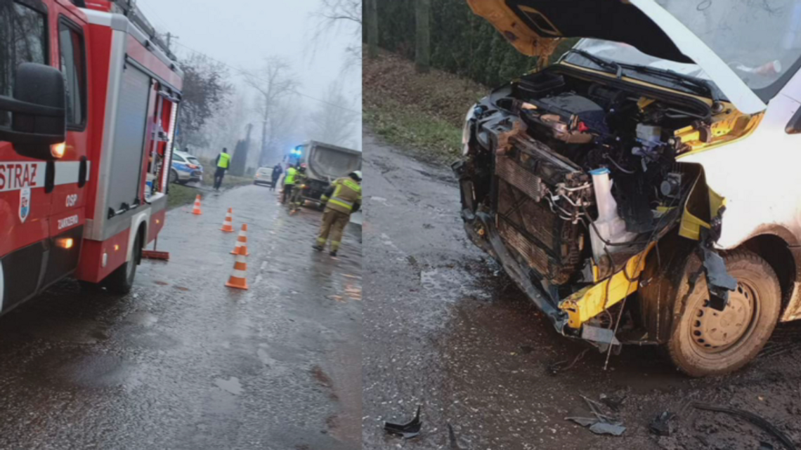 Region: Bus zderzył się z ciężarówką. Sprawca ukarany mandatem w wys. 1100 zł