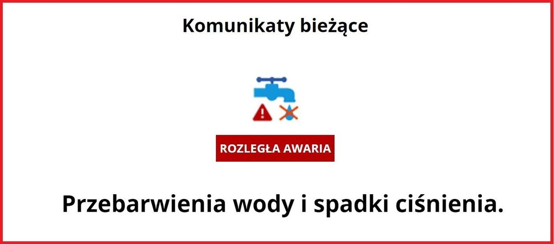 Rozległa awaria sieci wodociągowej we Włocławku