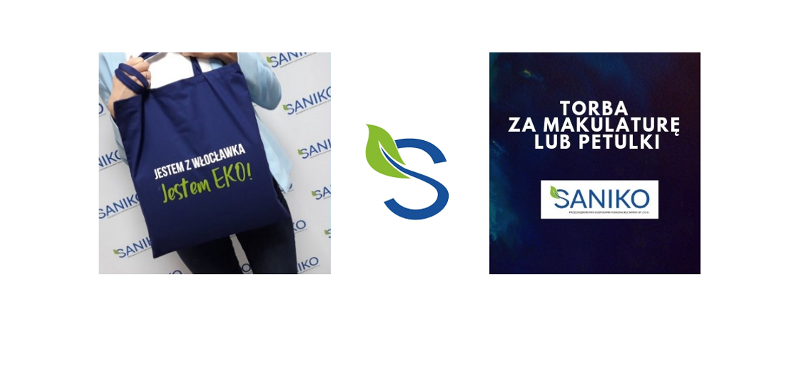 Saniko podaruje torbę w zamian za makulaturę lub butelki Saniko podaruje torbę w zamian za makulaturę lub butelki