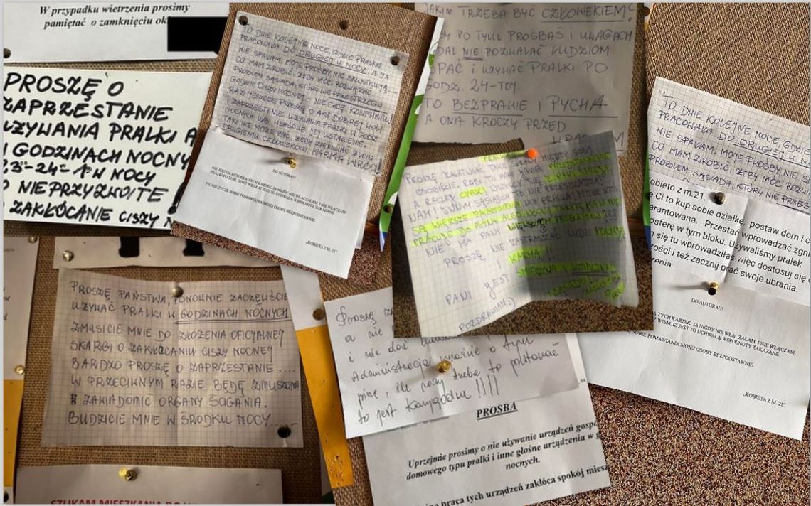 Sąsiedzki spór o pralkę. Lokatorka grozi organami ścigania i... powracającą karmą