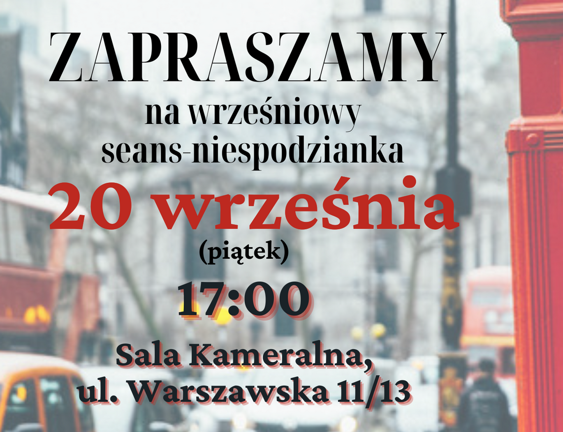 Seans filmowy "niespodzianka" w bibliotece już w piątek 20 września