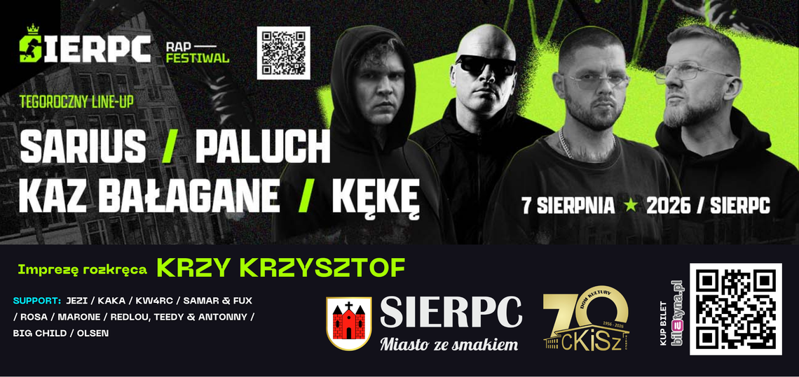 Sierpc Rap Festiwal - muzyka i smaki w jednym miejscu! Sierpc Rap Festiwal - muzyka i smaki w jednym miejscu!
