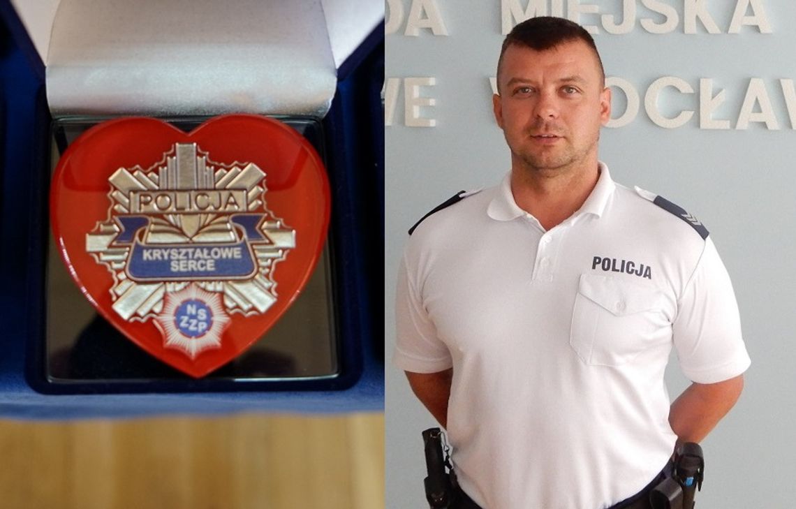 sierż.szt. Michał Hubert uratował życie tonącej kobiecie. Dziś został wyróżniony "Kryształowym sercem"