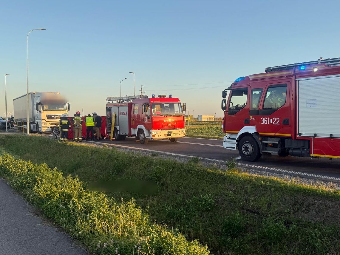 Śmiertelne potrącenie rowerzystki w miejscowości Korzeszynek gm. Lubraniec