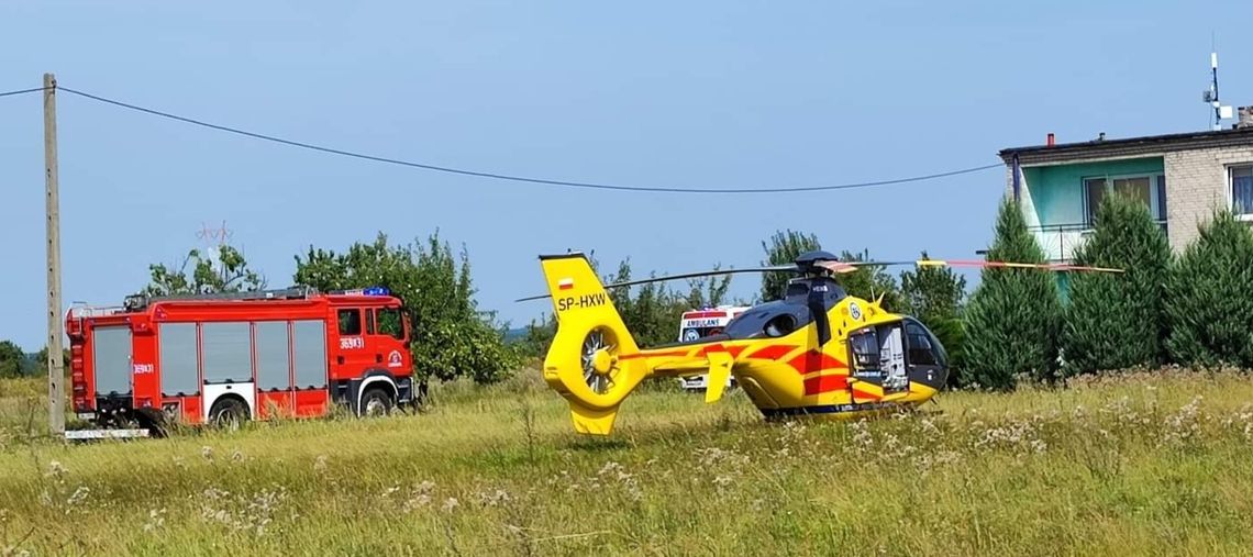 Śmigłowiec LPR lądował pod Włocławkiem. Wypadek przy ścinaniu drzew