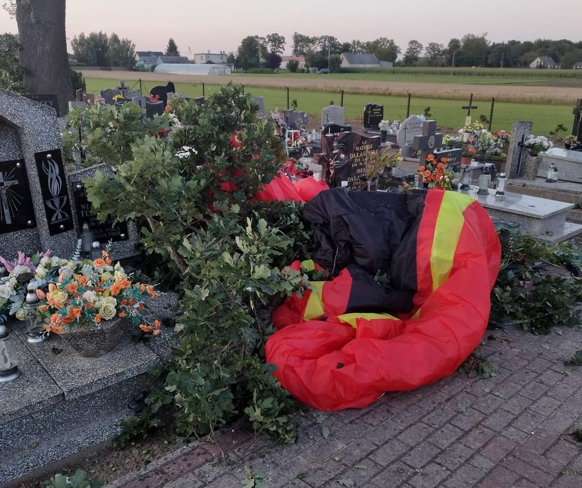 Spadł motoparalotnią na cmentarz. Nie żyje mieszkaniec pow. radziejowskiego