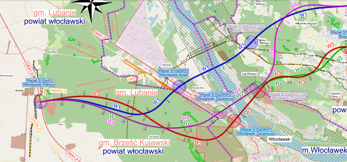 Spotkania ws. wariantów S10 z mieszkańcami Brześcia, Lubania i Włocławka już w przyszłym tygodniu