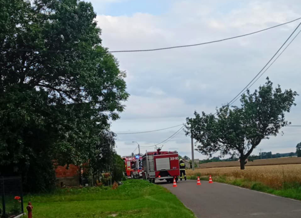 Strażacy zabezpieczali lądowisko LPR w Siemnówku. Dziecko miało przestać oddychać