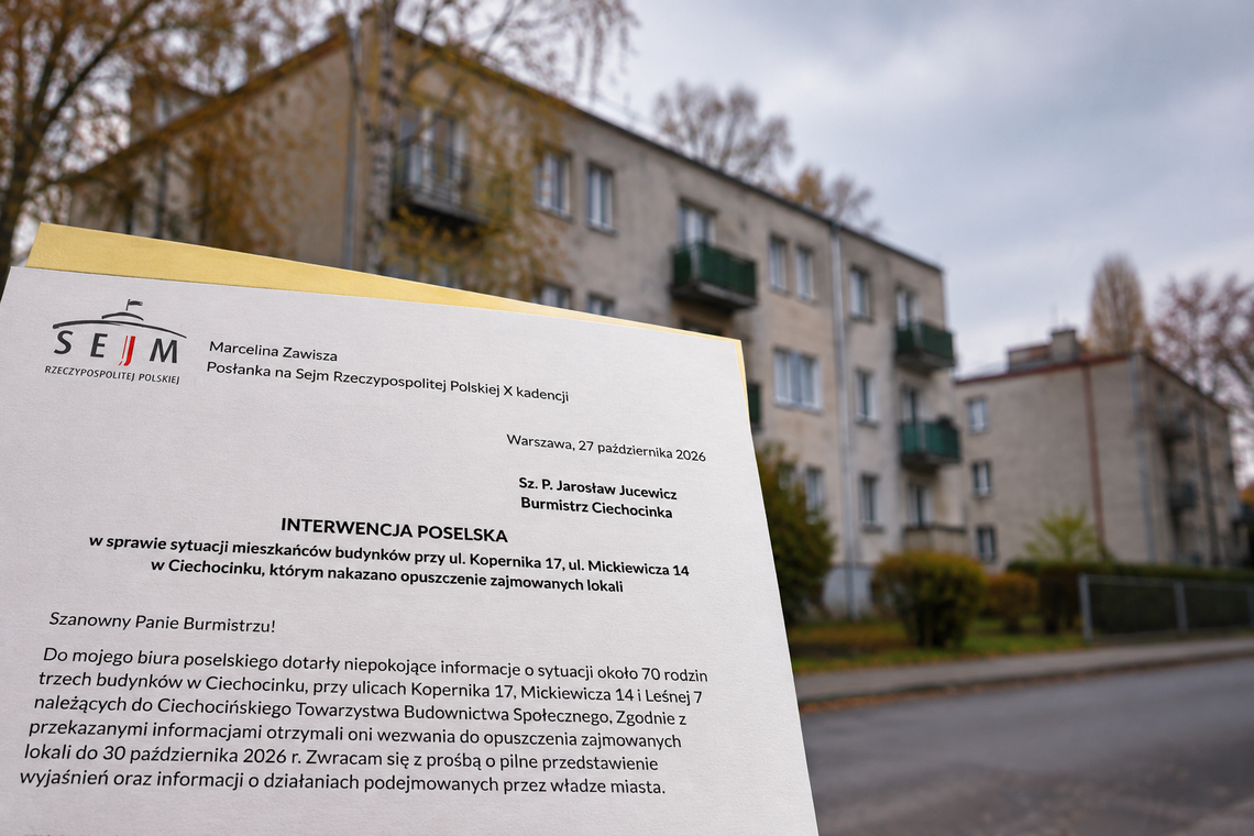 Sytuacja mieszkaniowa około 70 rodzin w Ciechocinku. Posłanka interweniuje u burmistrza Sytuacja mieszkaniowa około 70 rodzin w Ciechocinku. Posłanka interweniuje u burmistrza