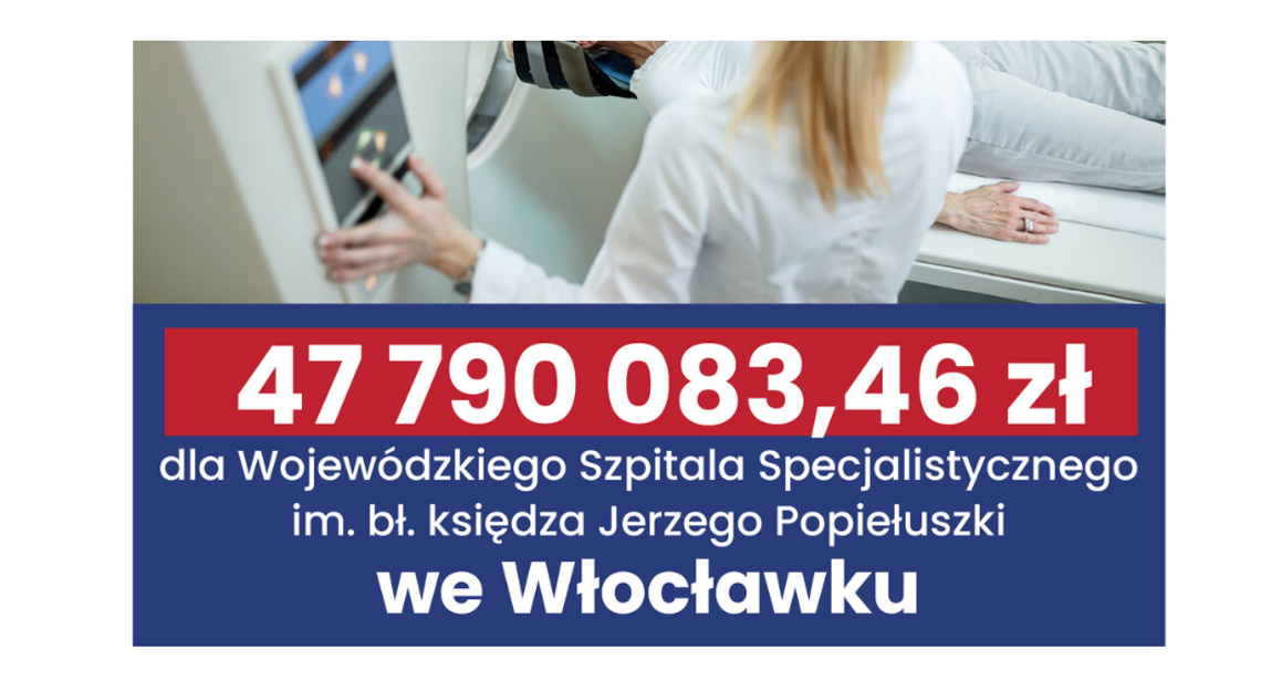 Szpital we Włocławku z dofinansowaniem z KPO. Prawie 48 mln zł na walkę z chorobami nowotworowymi