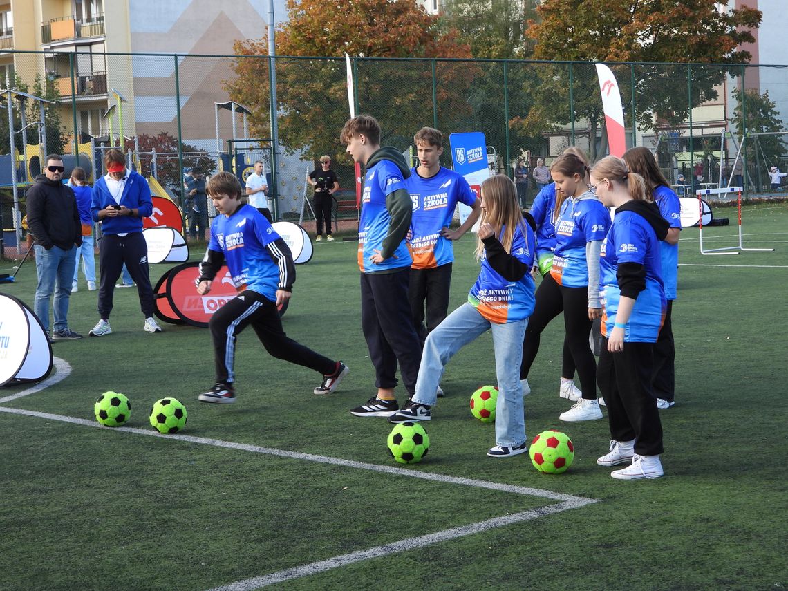 "Trenuj z Aktywną Szkołą". Wydarzenie prowadził dziennikarz Kanału Sportowego