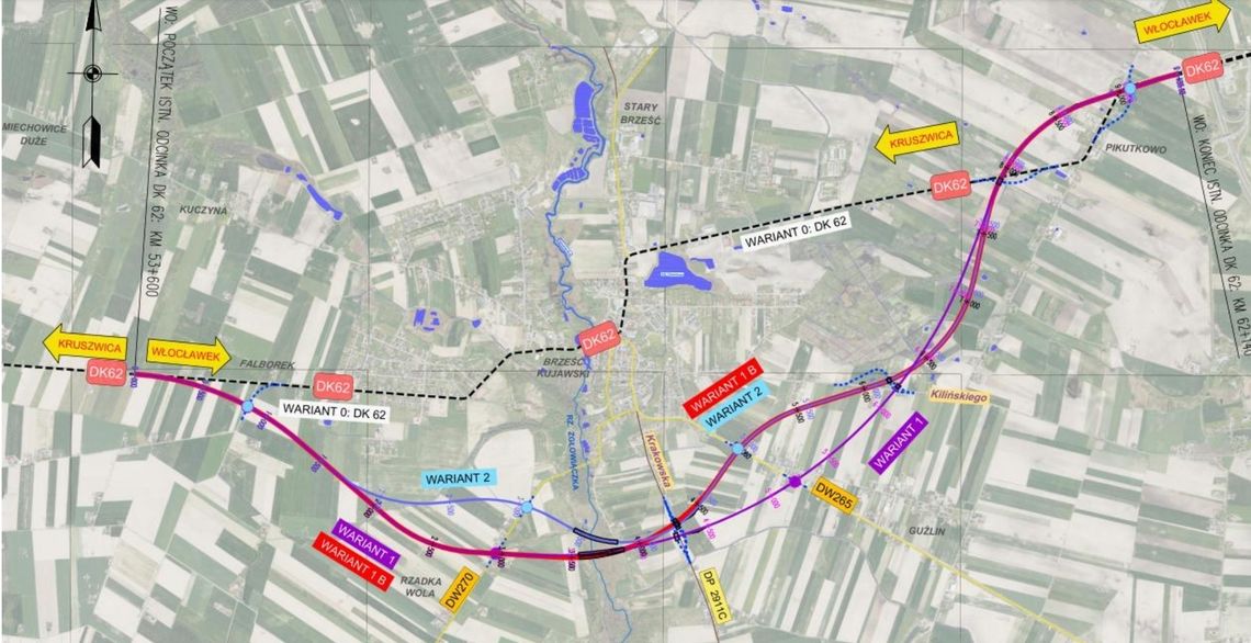 Trzy warianty budowy obwodnicy przedstawi GDDKiA mieszkańcom Brześcia Kujawskiego. Spotkanie 2 listopada