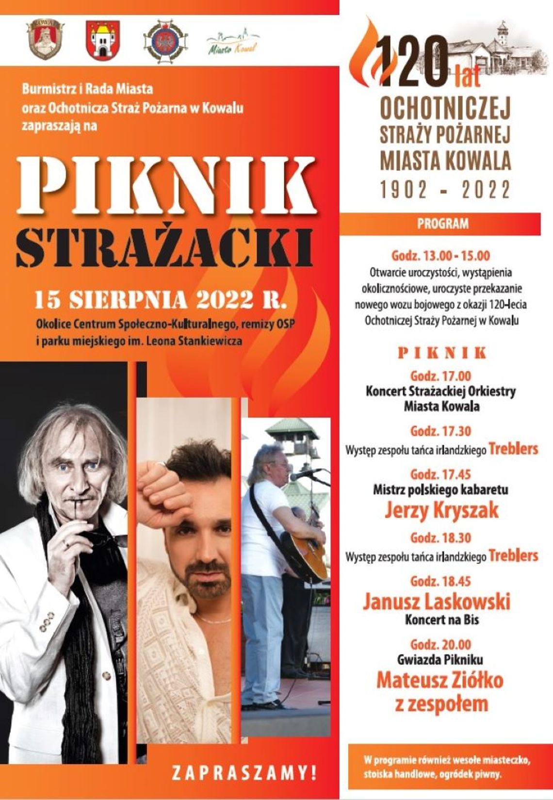 W Kowalu odbędzie się Piknik Strażacki. Na scenie m. im. Jerzy Kryszak